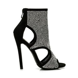 Fashion Nova Rhinestone Bootie Open Toe